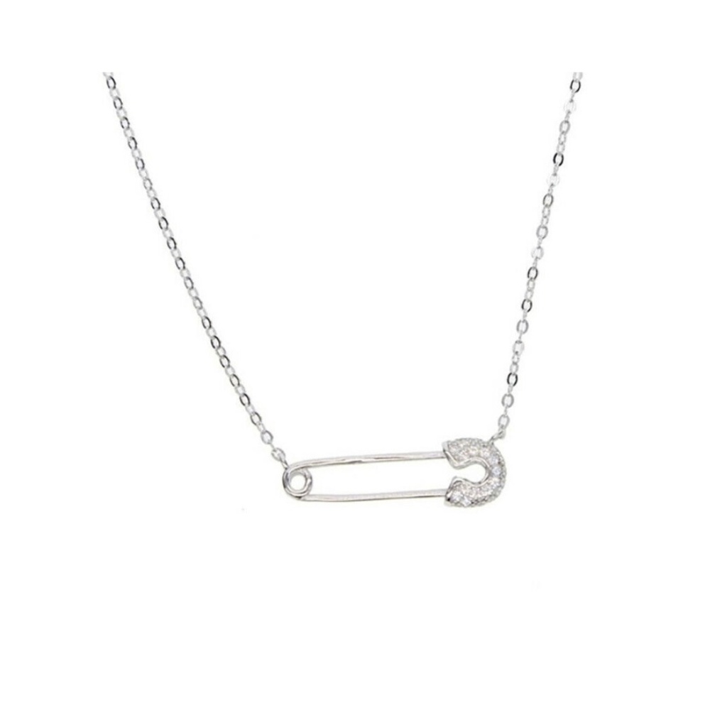 Melinda Maria Safety Pin Pendant Necklace
